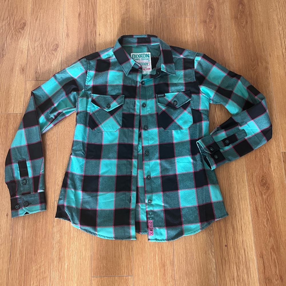 Teal and Pink Dixxon x Shreddy Flannel